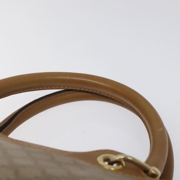 CELINE Macadam Canvas Hand Bag Beige Gold - Picture 8 of 12